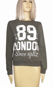 Sensi wear sale, hippe homewear sweater met tekst, army S/M