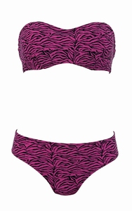 Rosa Faia, sale straplessbikini fuchsia met zwart, 36E  40E