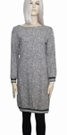 Sensi Wear tijgerprint jurk met zwartwit boordjes, maat L
