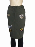 Sensi Wear sweatrok army met badges, maat M