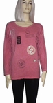 Sensi Wear sale shirt met badgesprint longsleeve, rood 