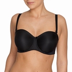 Prima Donna Satin, stevige strapless bh grote cups, zwart