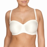 Prima Donna Satin, stevige strapless bh grote cups, ivoor